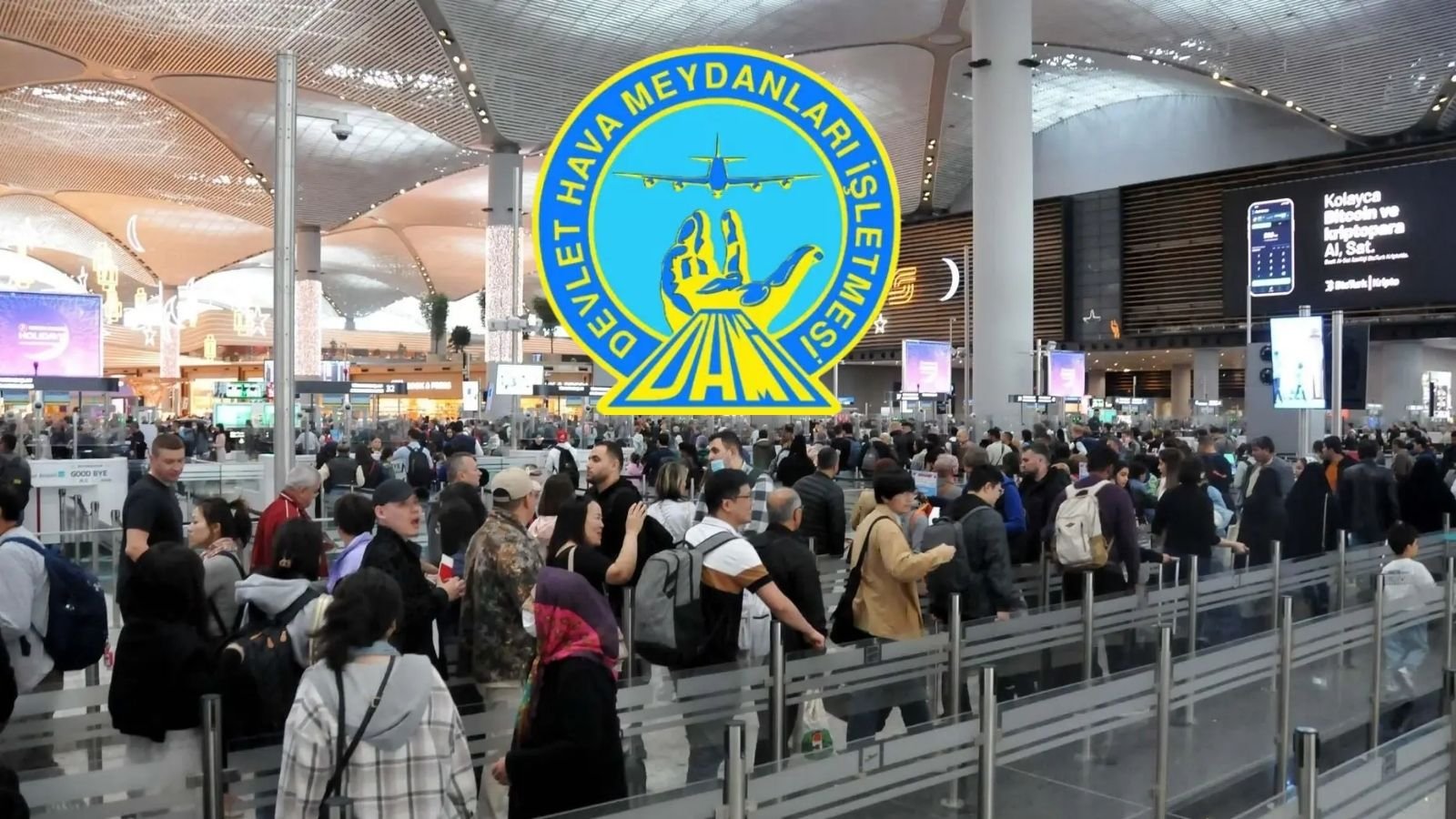 Havalimanı yolcu trafiğini temsil eden genel havacılık görseli