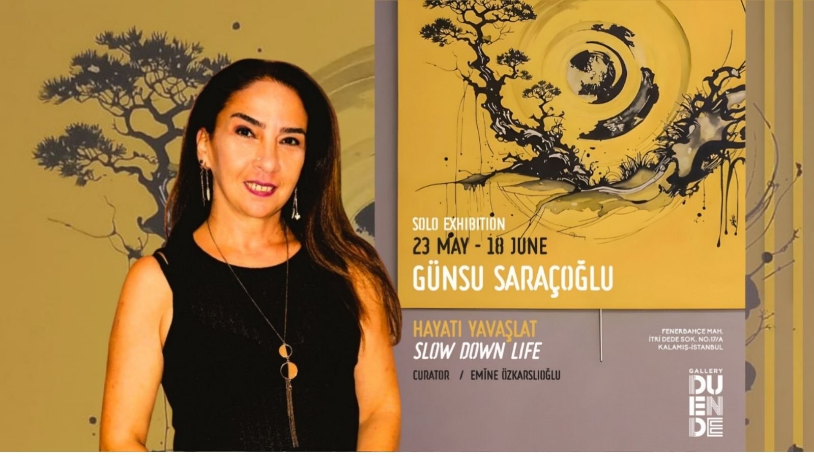 Çağdaş sanat sergisini ve galeri atmosferini anlatan genel görsel