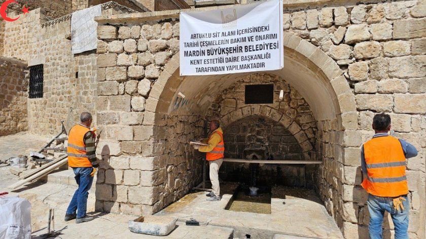 Mardin tarihi çeşme restorasyonu