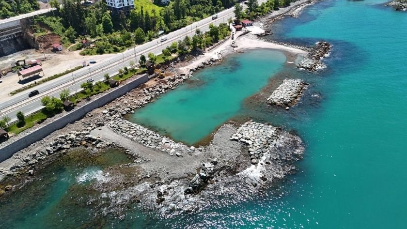 Rize alipaşa halk plajı haziranda hizmete giriyor