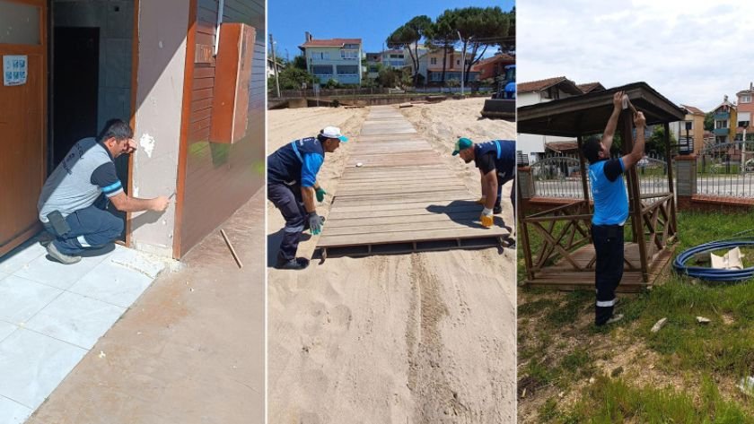 Kandıra plajları yaza hazırlanıyor