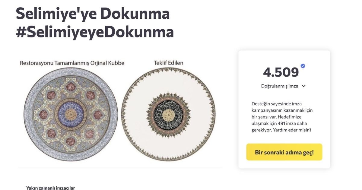 Selimiye Camii Restorasyonu Tartışma Yarattı