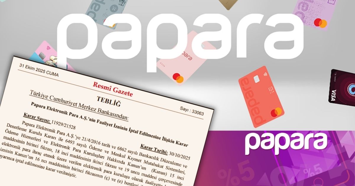 TCMB Papara’nın faaliyet iznini iptal etti