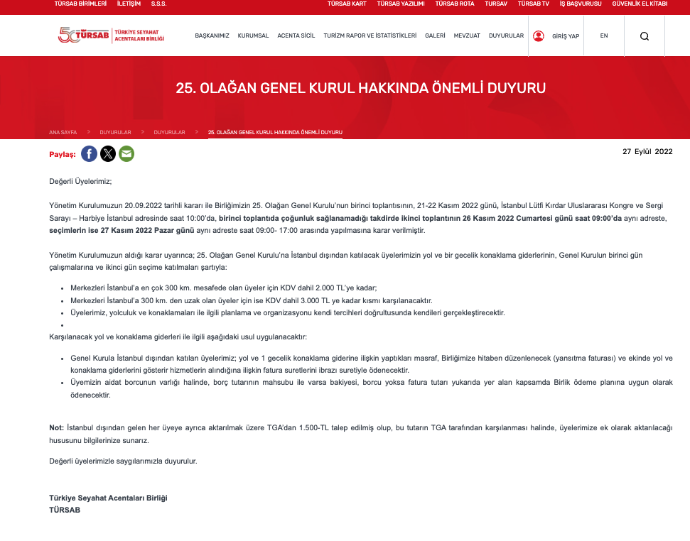 2022 yılında yapılan destek duyurusu